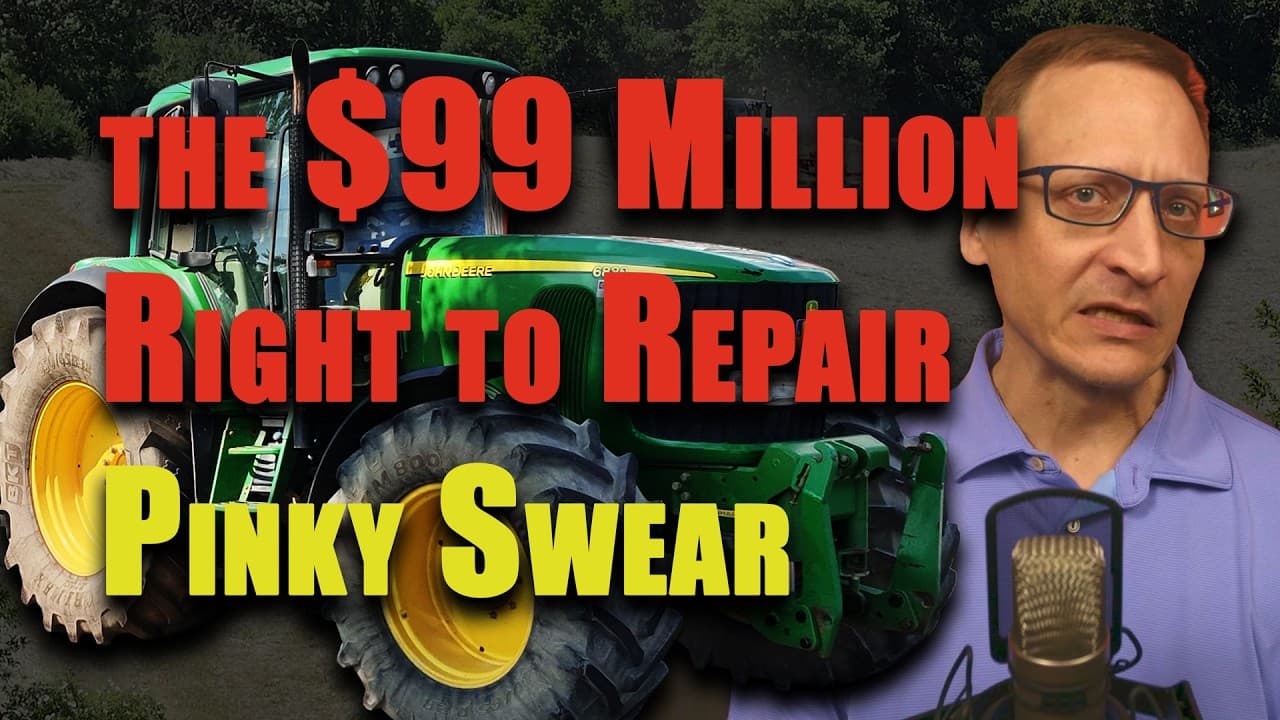 When 'Owning' is just Renting. Deere's $99 Million Settlement is just a Delay Tactic.